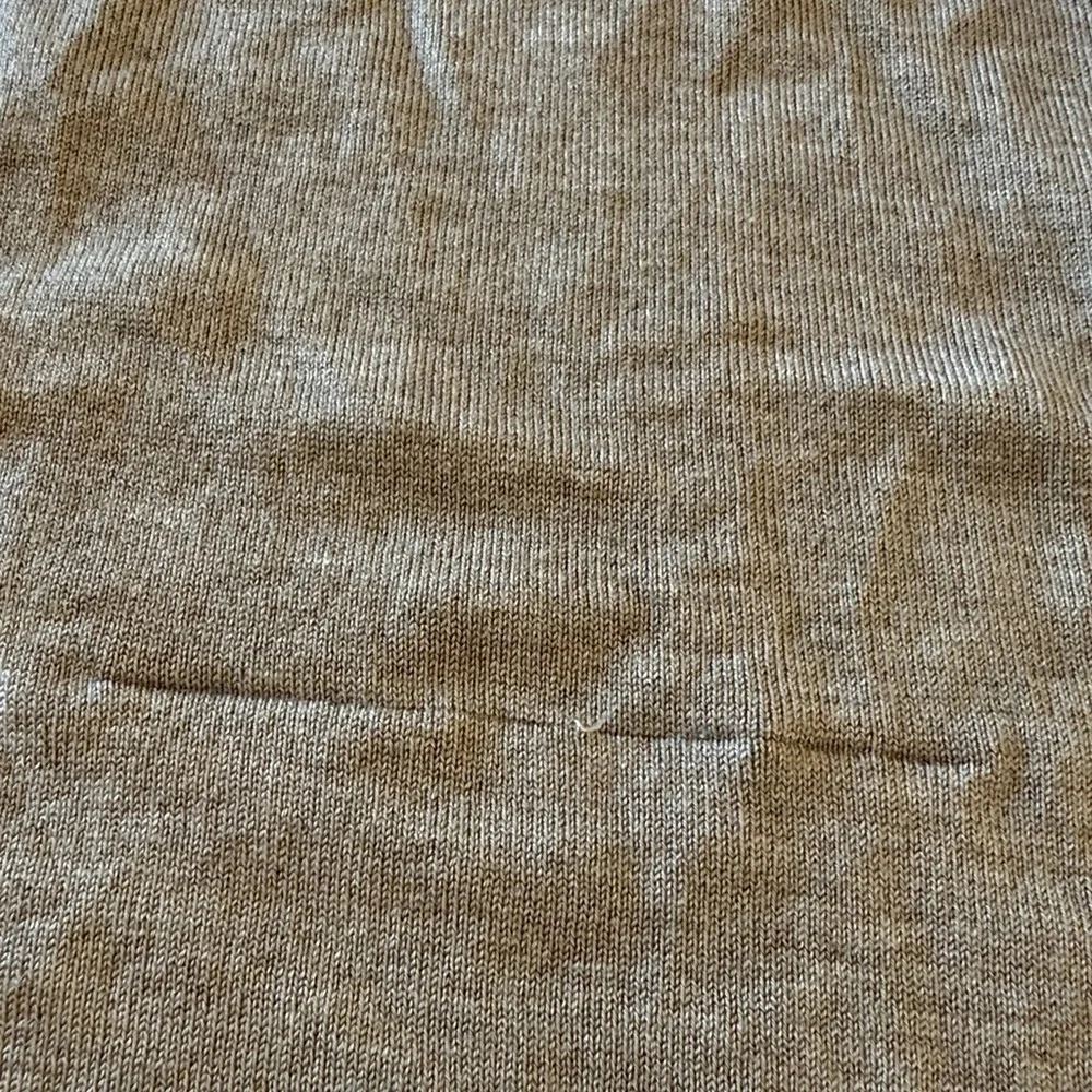 J.Crew Silk Blend Mock Neck Sweater Gray Small Shoulder Buttons
